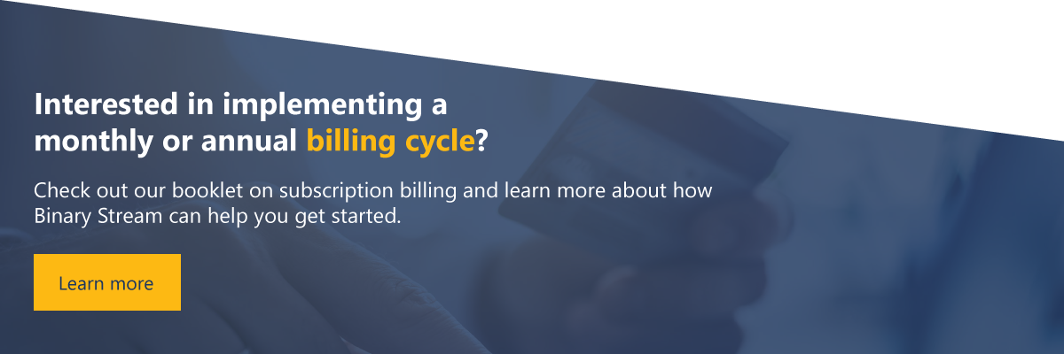 annual vs monthly billing cycles for recurring billing