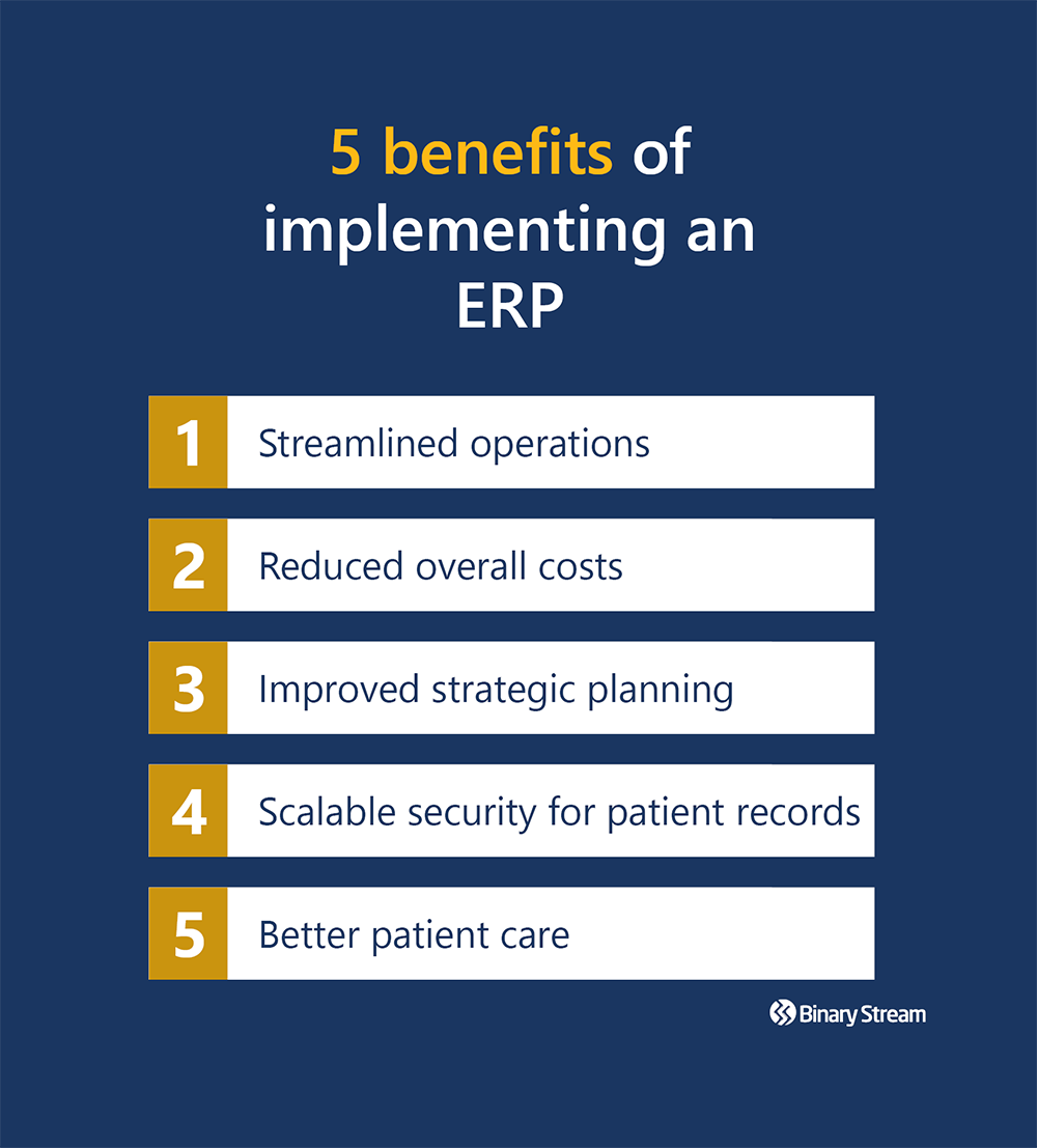 benefits of ERP implementation in healthcare